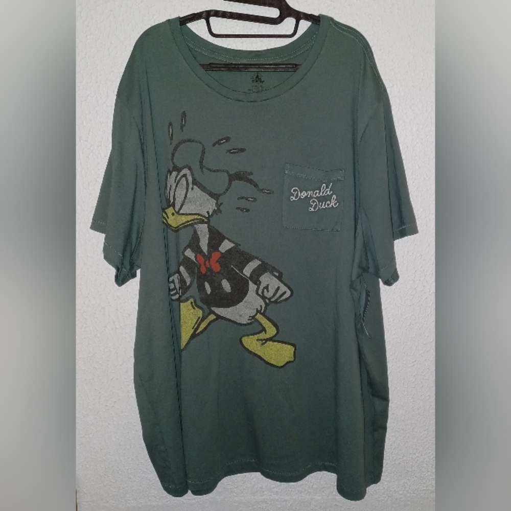 WALT DISNEY - Donald Duck, Green, Pocket Tee, 3XL